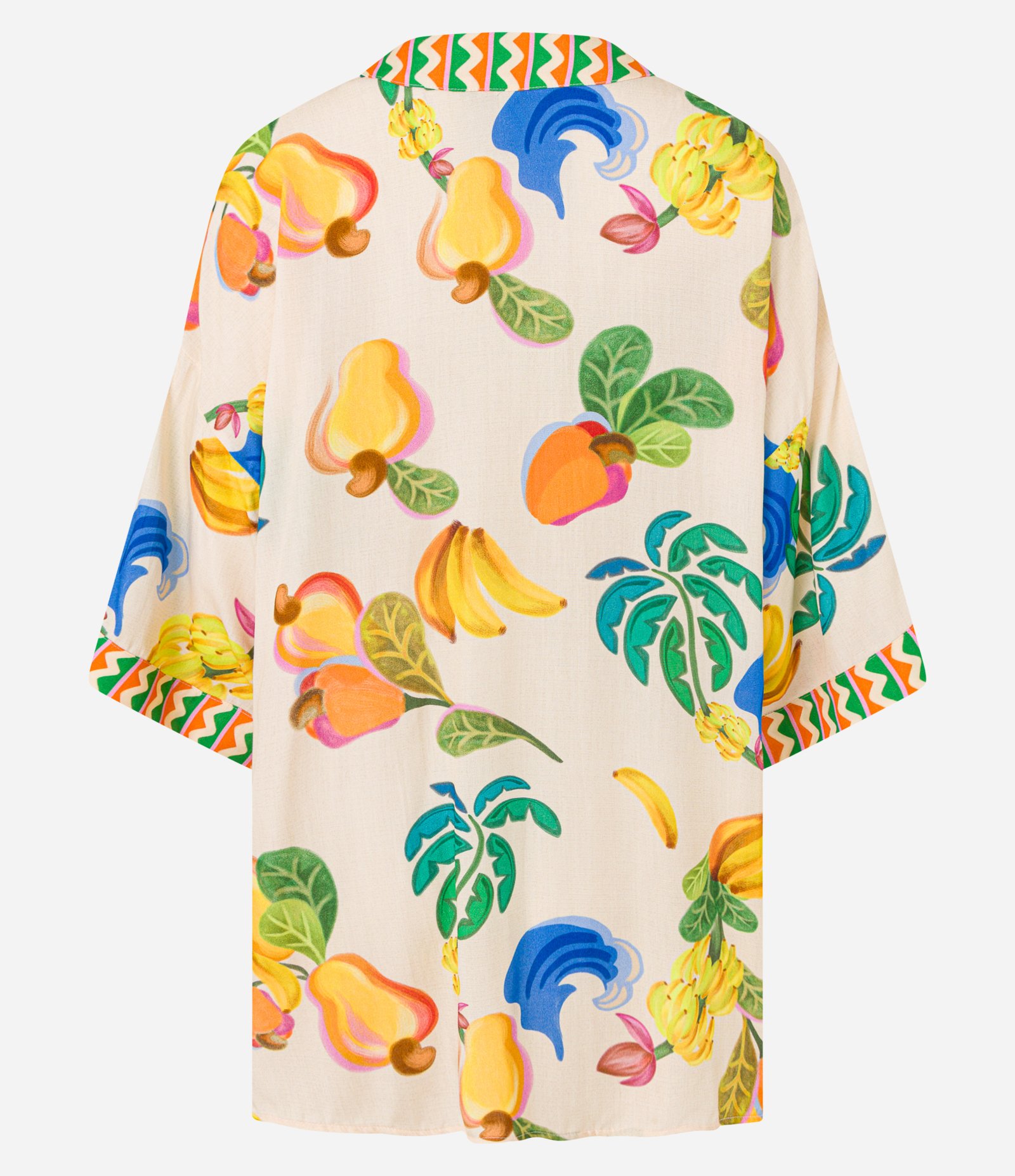 Kimono Alongado em Viscose com Estampa Frutas Multicores 6