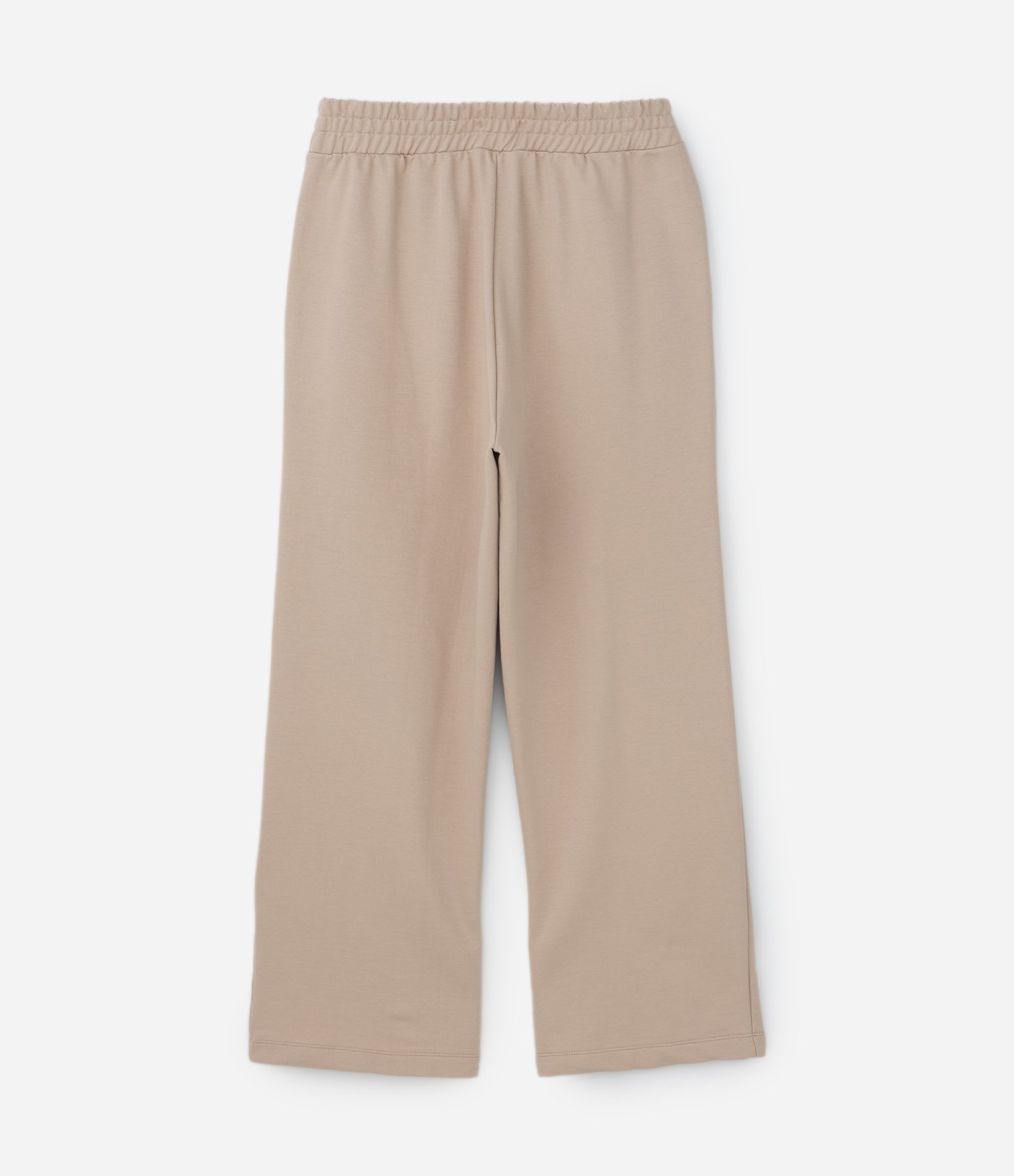 Calça Reta em Moletom com Detalhes Ashua Curve e Plus Size Bege 6