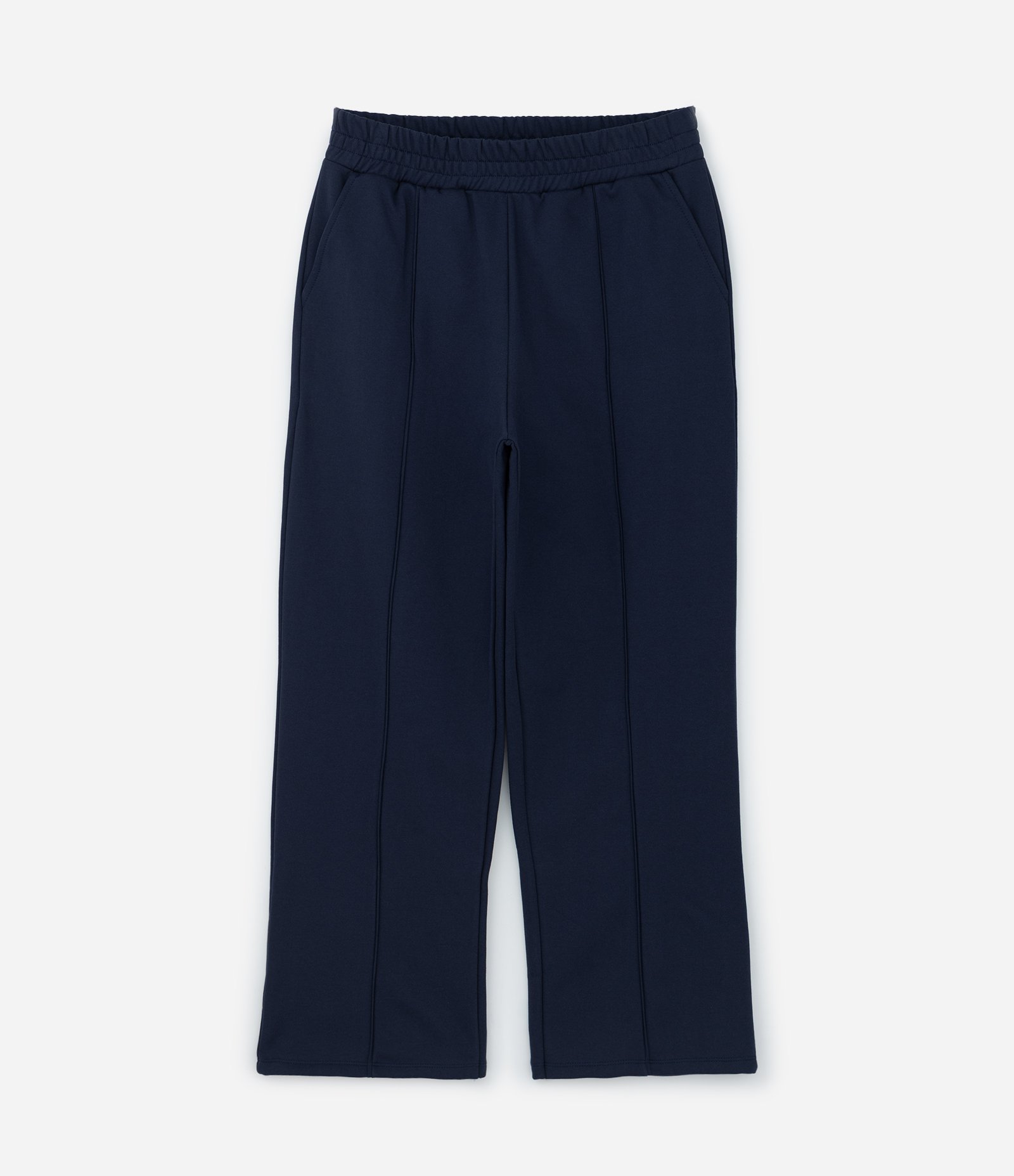 Calça Reta em Moletom Curve & Plus Size Azul 5