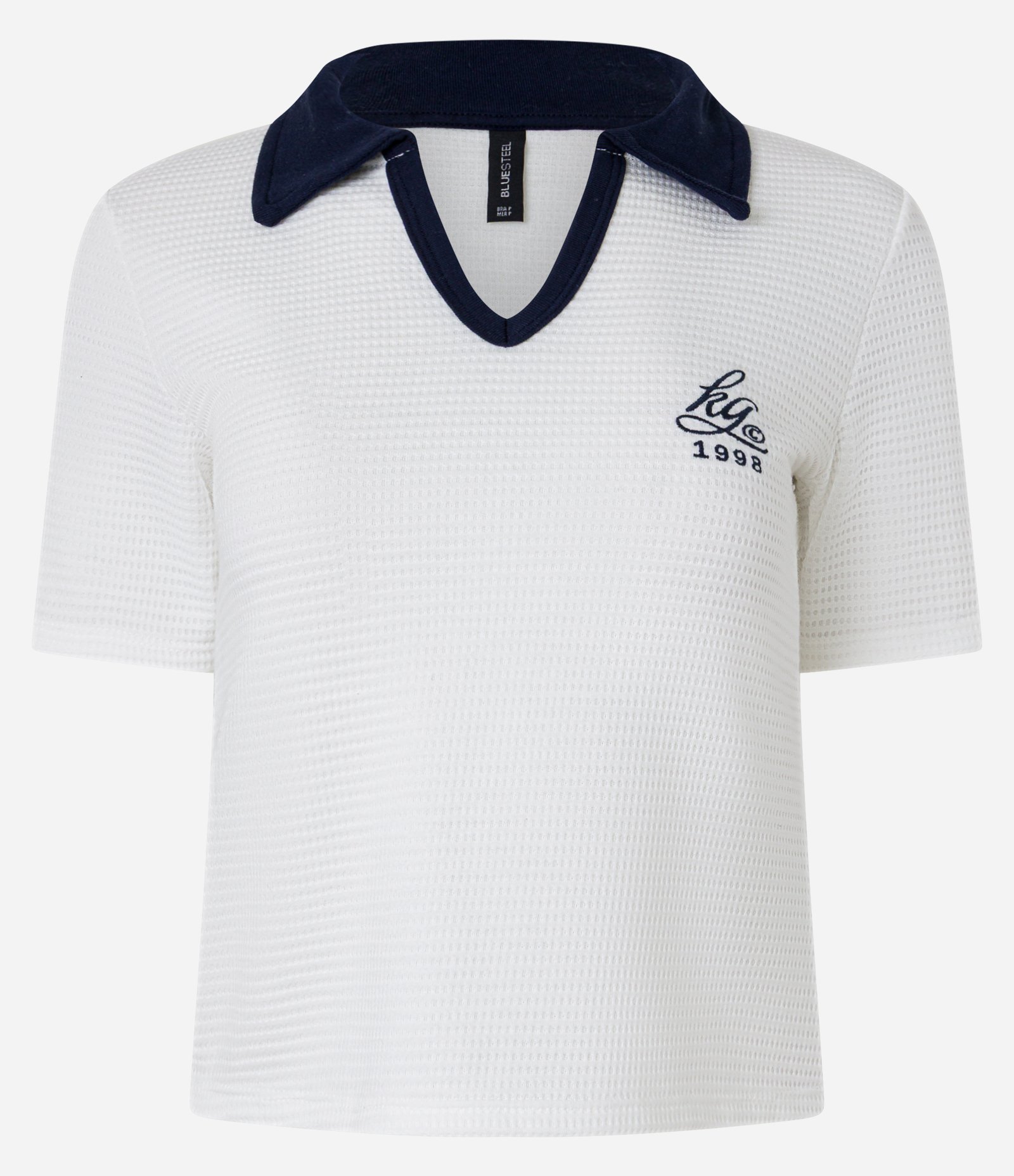Blusa Polo Texturizada com Bordado em Lettering Branco 5