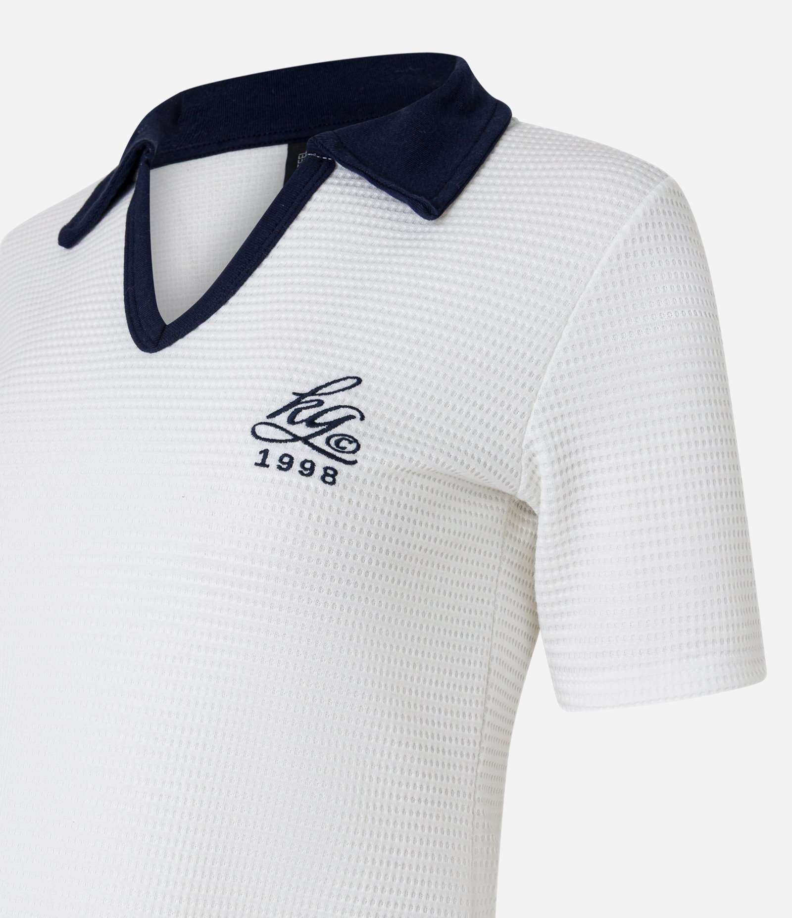 Blusa Polo Texturizada com Bordado em Lettering Branco 6