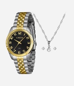 Kit Relógio Analógico Feminino Lince 