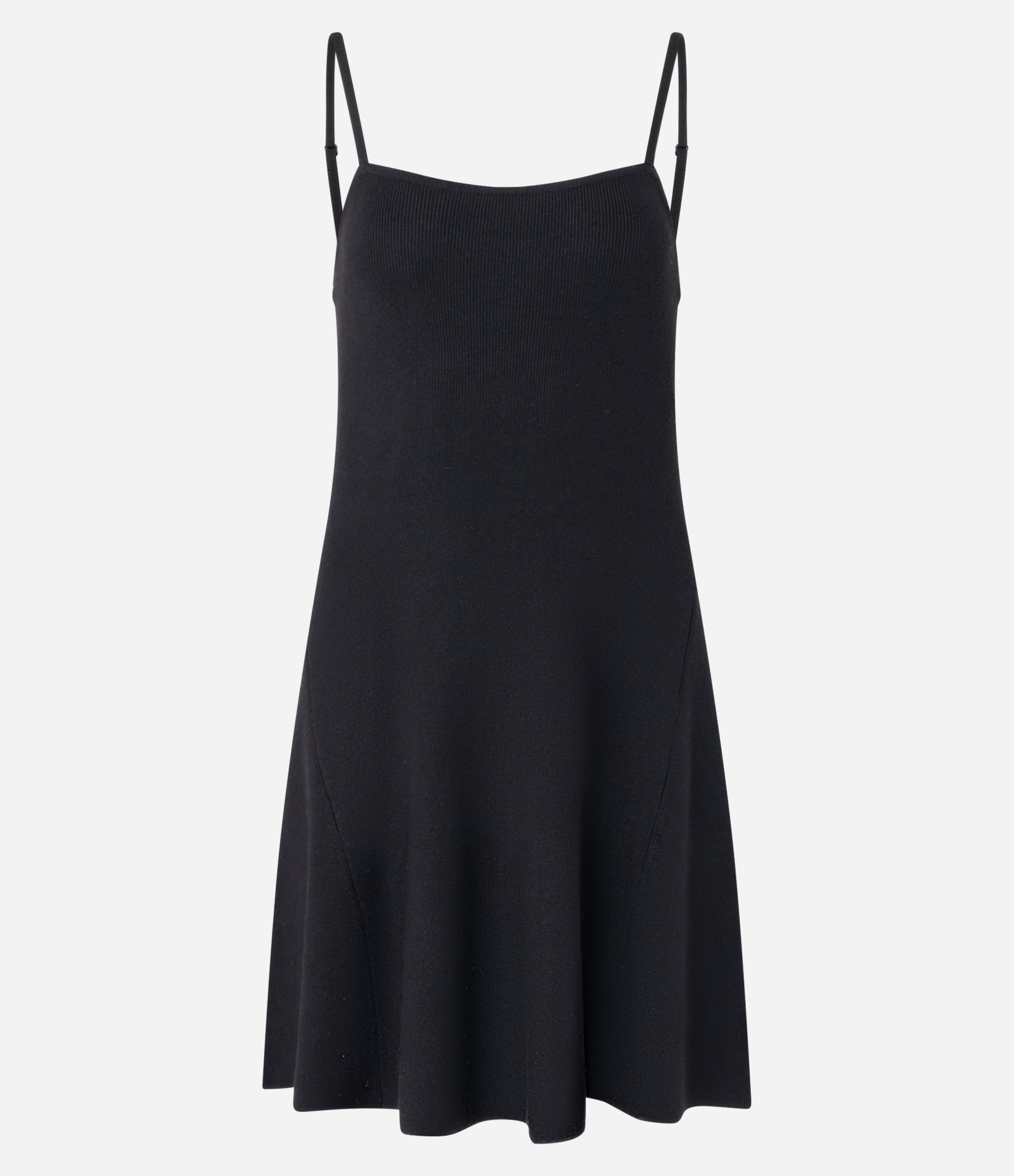 Vestido Curto Canelado de Alcinha em Tricô Preto 5