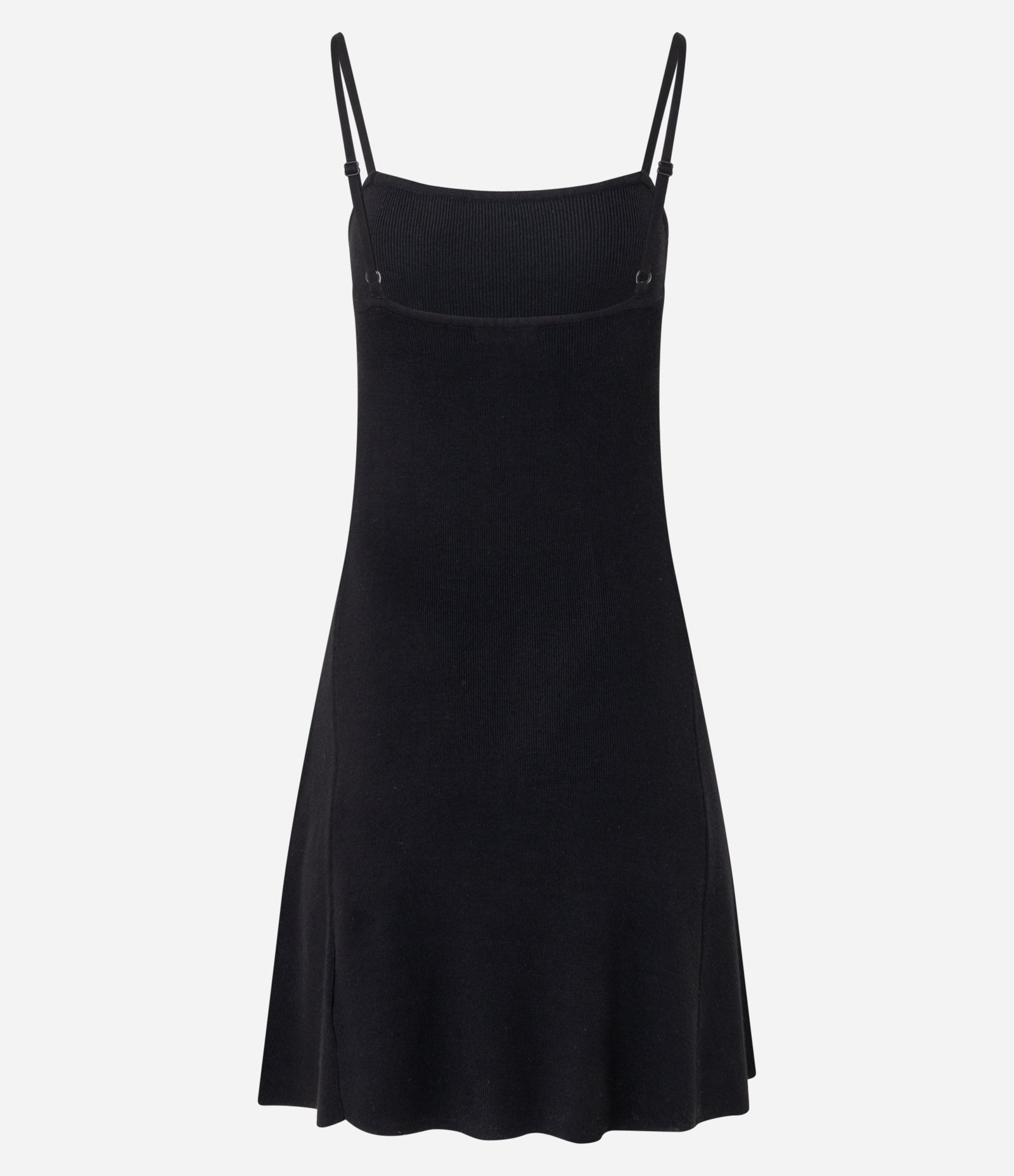 Vestido Curto Canelado de Alcinha em Tricô Preto 7