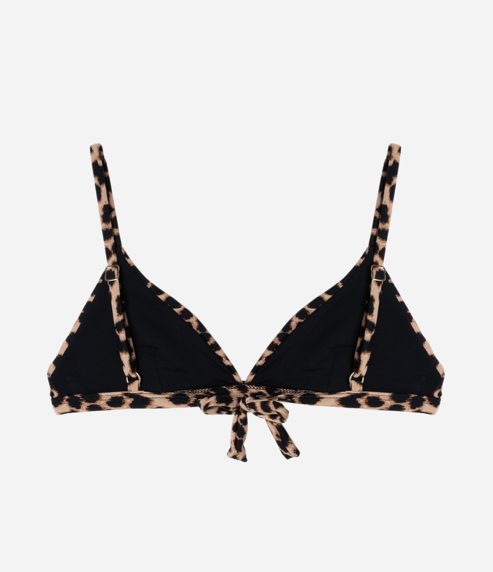 Biquíni Top Triangulo Fixo em Microfibra Estampado Animal Print Onça Marrom 2