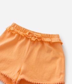 Short Infantil com Babadinho e Pompons - Tam 1 a 5 Anos