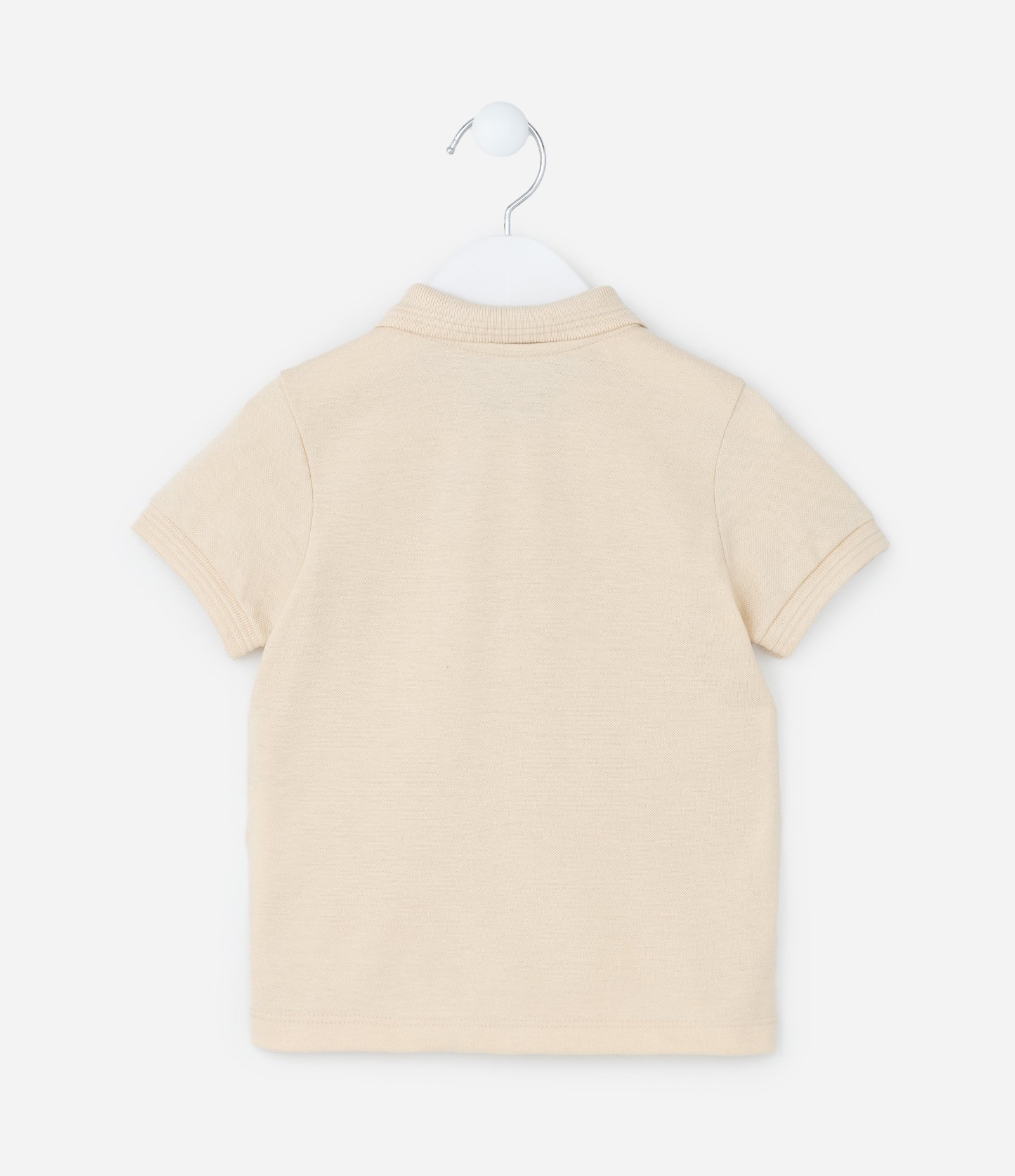 Camiseta Polo Infantil com Bordado - Tam 1 a 5 Anos Bege 2