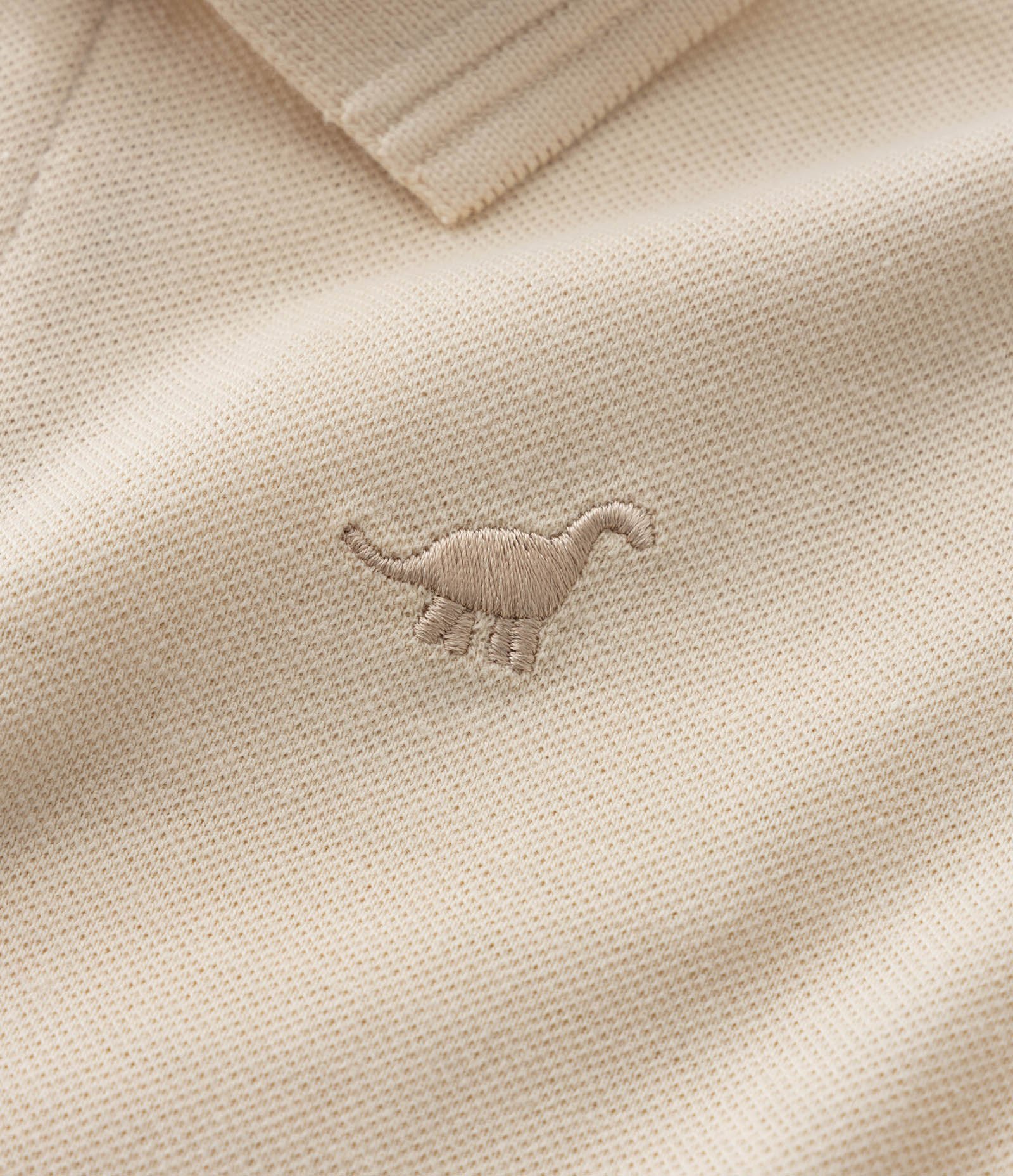 Camiseta Polo Infantil com Bordado - Tam 1 a 5 Anos Bege 6