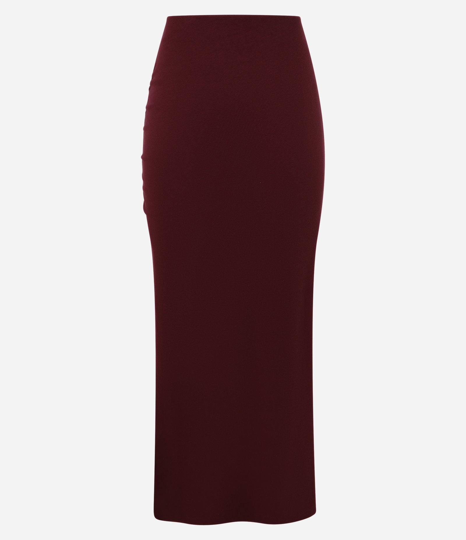 Saia New Midi em Bengaline com Drapeado na Lateral Bordô 6