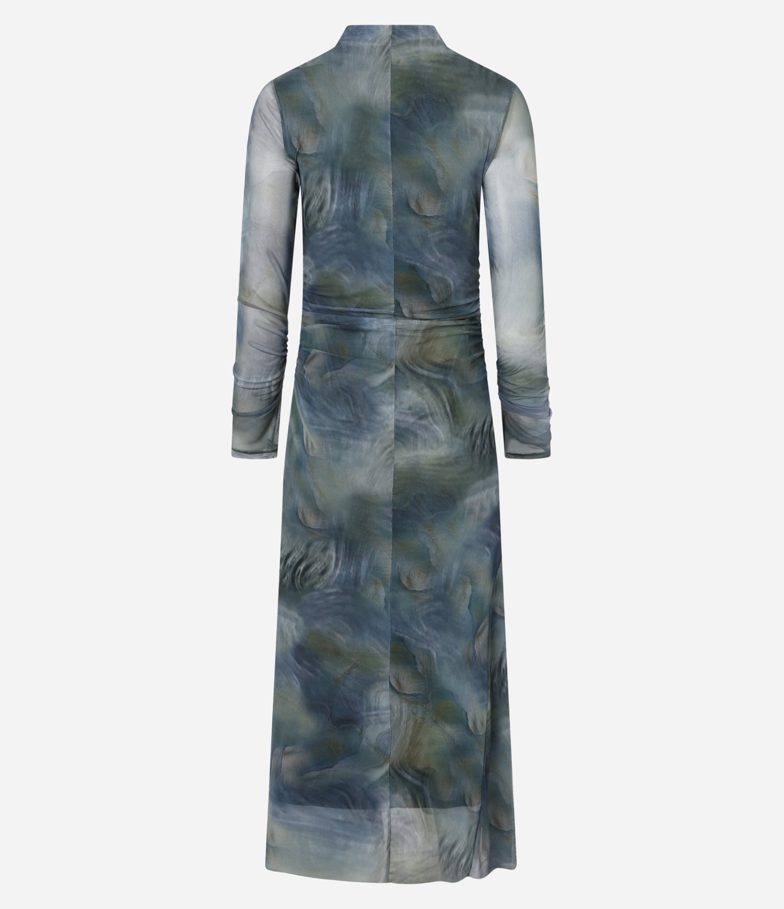 Vestido Midi em Tule com Estampa Abstrata Verde 8