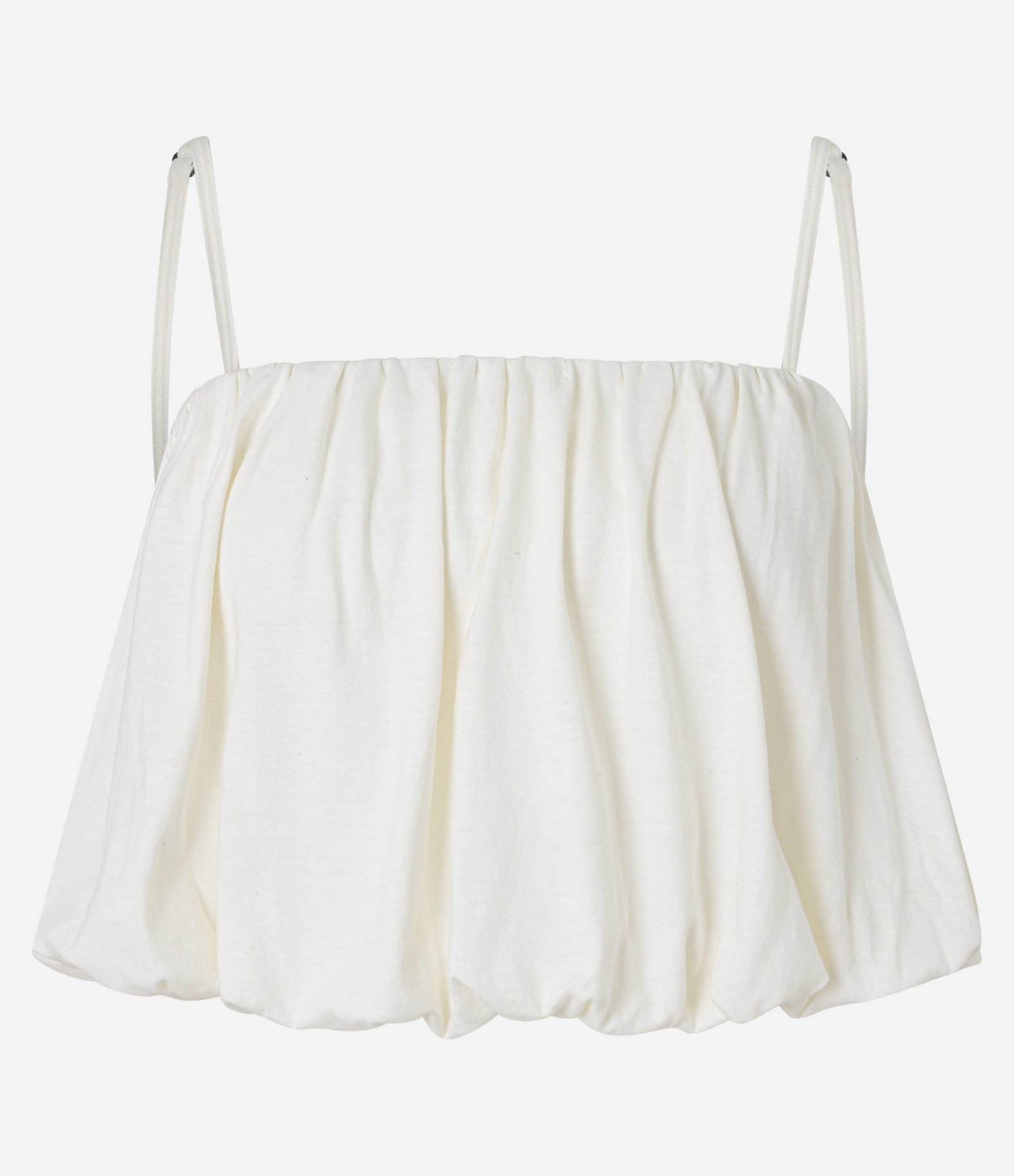 Blusa Balonê em Algodão Agroecológico com Alça Regulável Branco