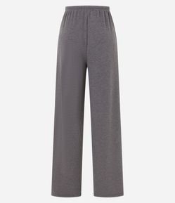 Calça Flare Canelada com Amarração no Cós