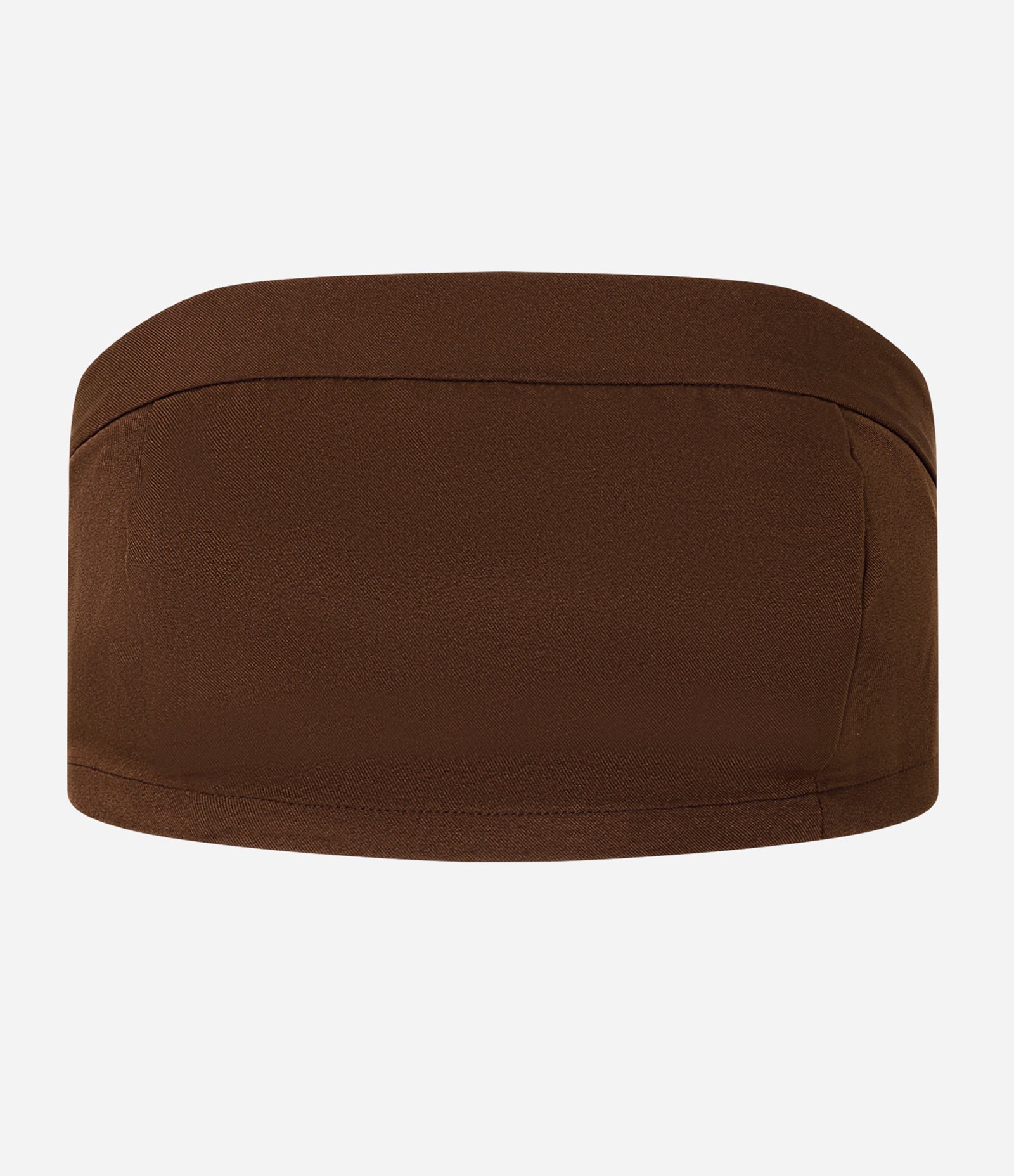 Top Faixa em Alfaiataria com Lastex Marrom 5