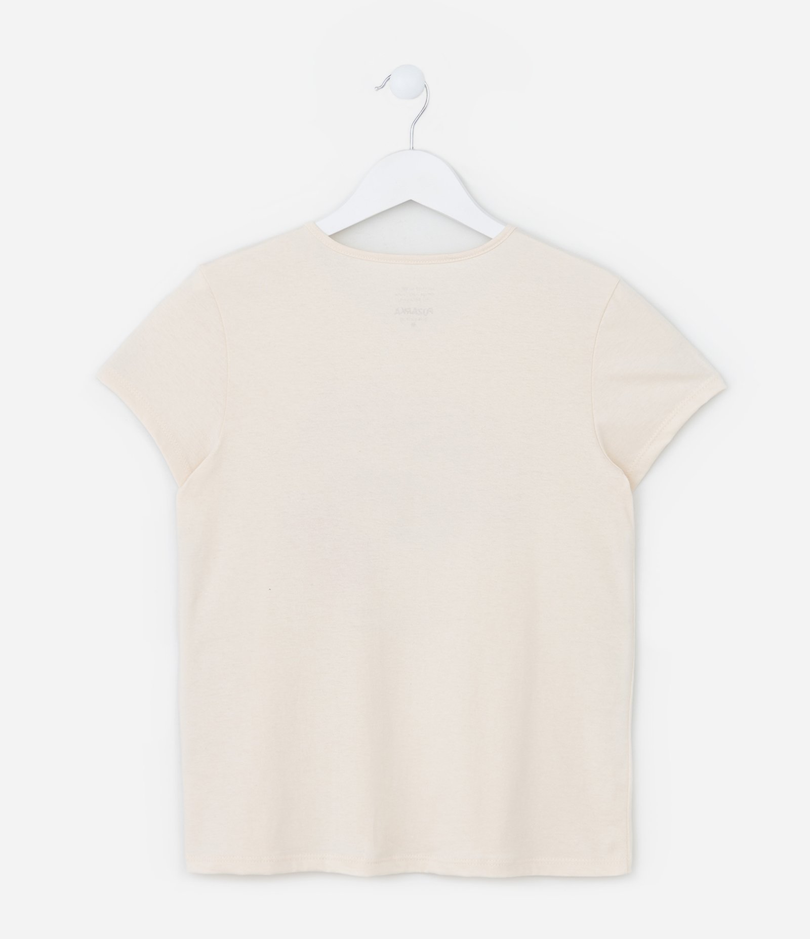 Camiseta Infantil com Estampa Cerejas e Lettering - Tam 5 a 14 Anos Bege 2
