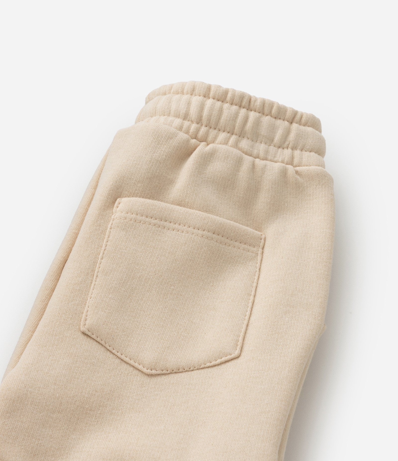 Calça Jogger Infantil em Moletom com Bolso Cargo - Tam 1 a 5 Anos Bege 3