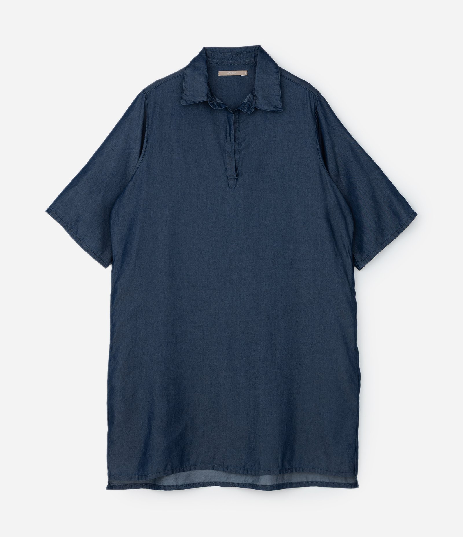 Vestido Chemise Jeans com Bolsos Curve & Plus Size Azul Marinho 5