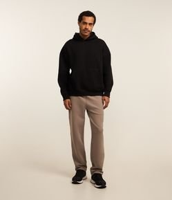 Calça Esportiva Reta em Moletom Tech com Bolsos