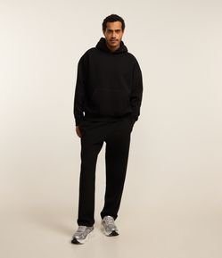 Calça Esportiva Reta em Moletom Tech com Bolsos