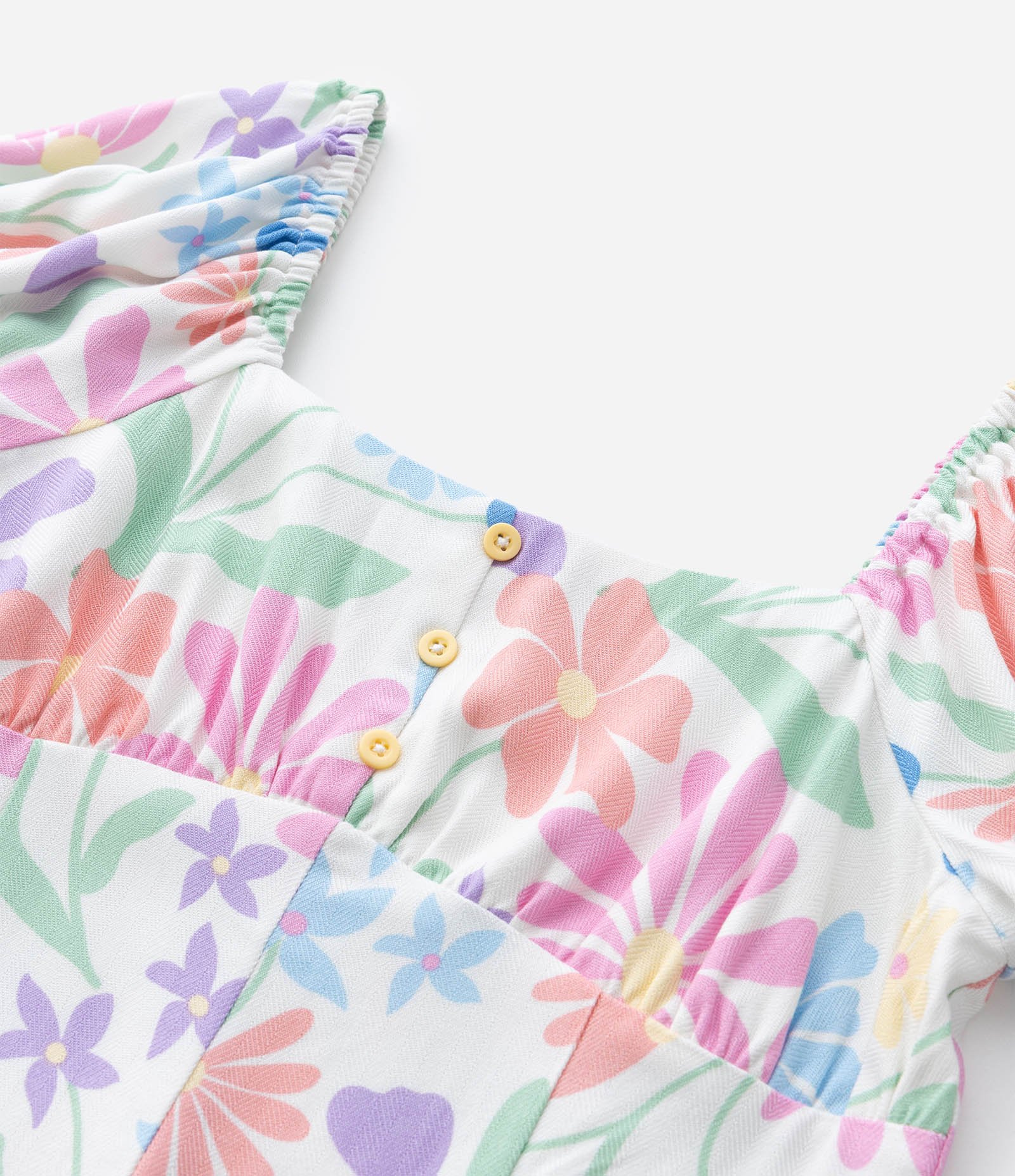 Blusa Infantil com Manga Bufante e Estampa Floral - Tam 5 a 14 Anos Multicores 6