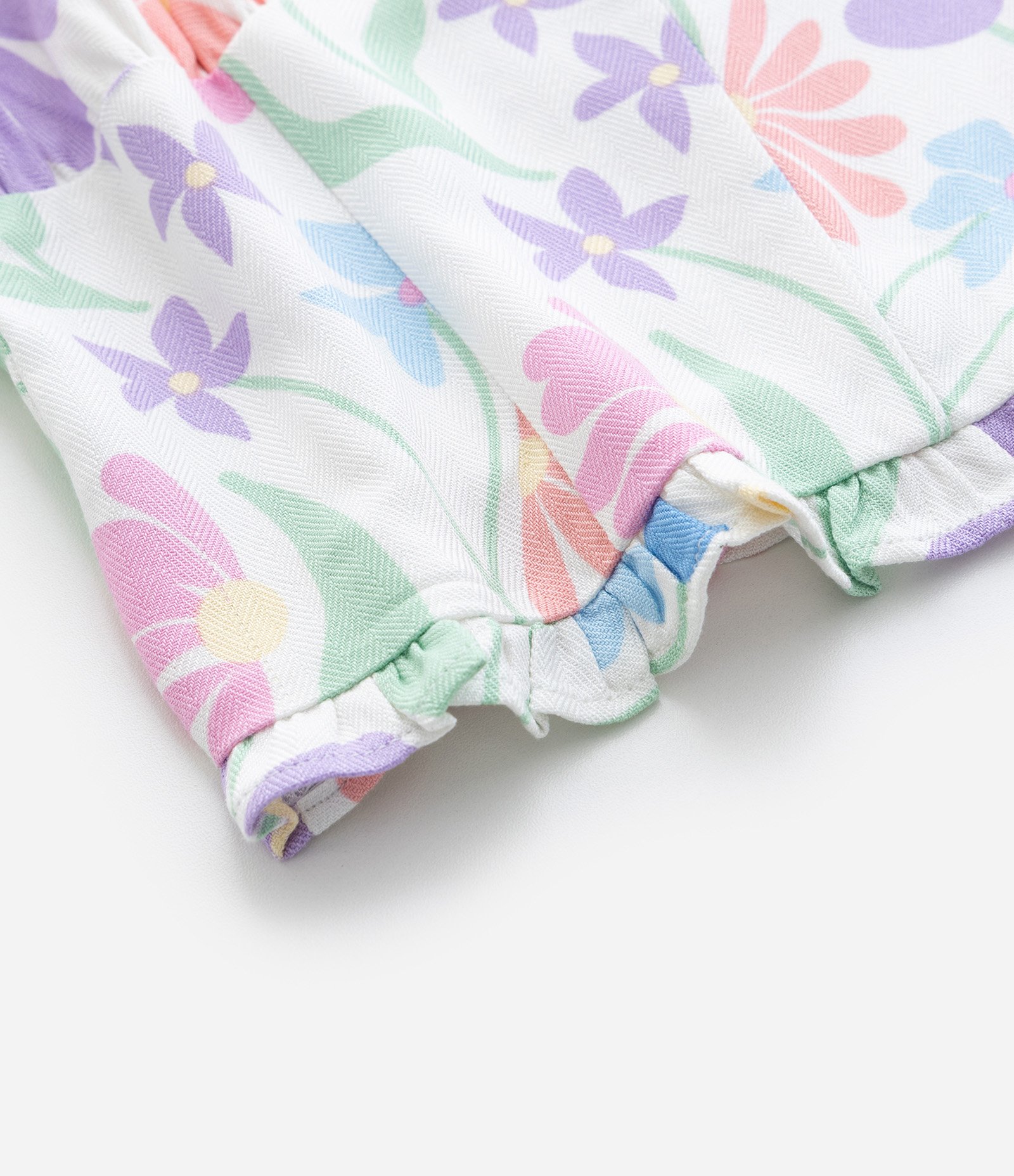 Blusa Infantil com Manga Bufante e Estampa Floral - Tam 5 a 14 Anos Multicores 7