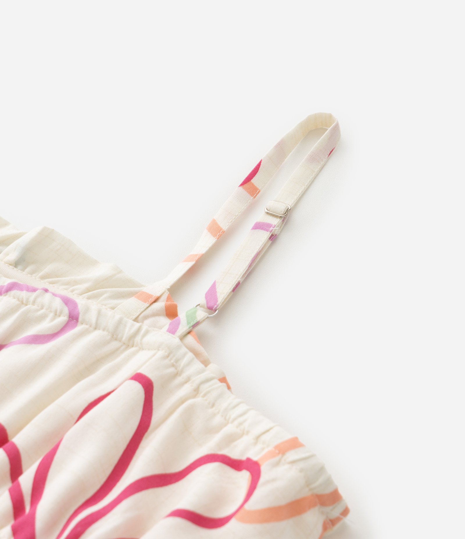 Vestido Infantil de Alcinha em Viscose com Estampa Floral - Tam 5 a 14 Anos Bege 4