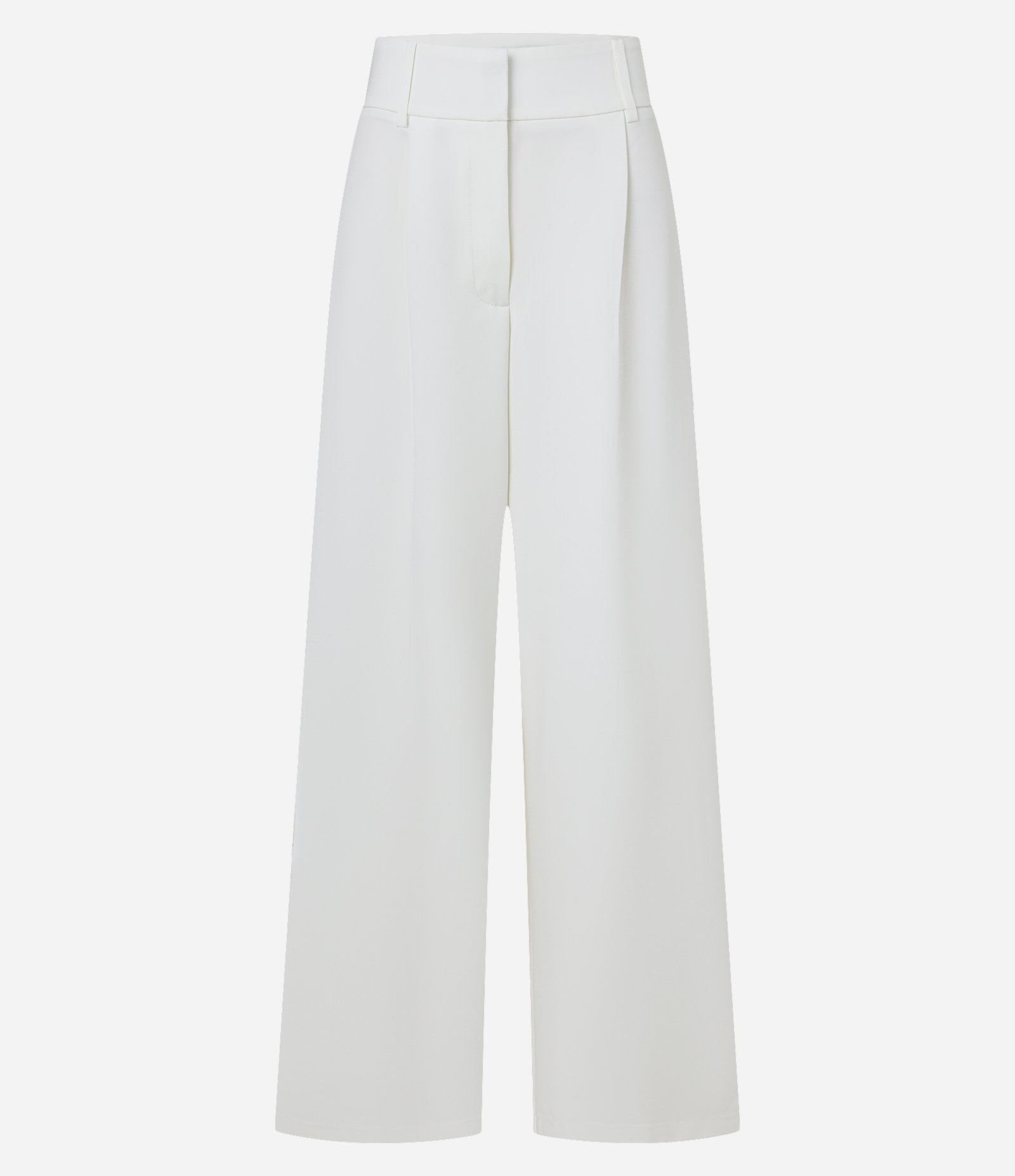 Calça Pantalona em Alfaiataria com Cós Largo e Pregas Branco 5