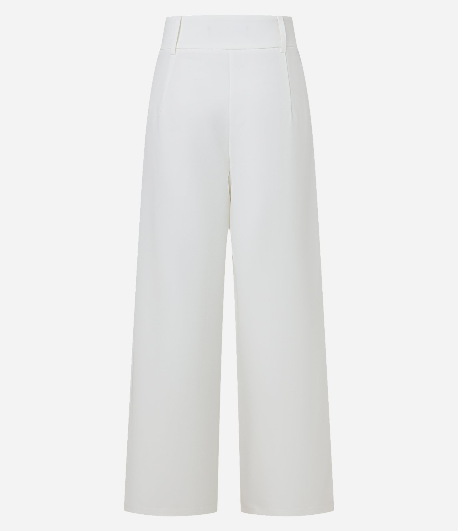 Calça Pantalona em Alfaiataria com Cós Largo e Pregas Branco 6