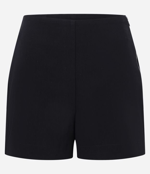 Short Curto em Bengaline com Zíper Tratorado