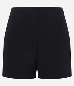 Short Curto em Bengaline com Zíper Tratorado