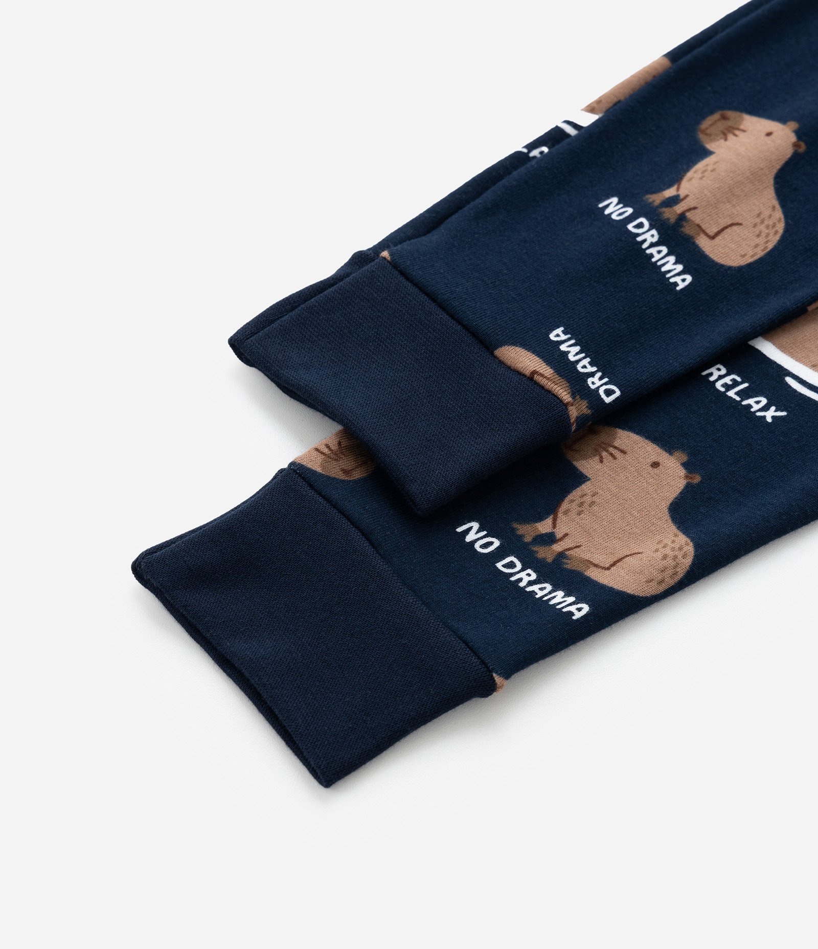 Pijama Infantil com Estampa Capivara - Tam 6 a 14 Anos Branco/Azul 8