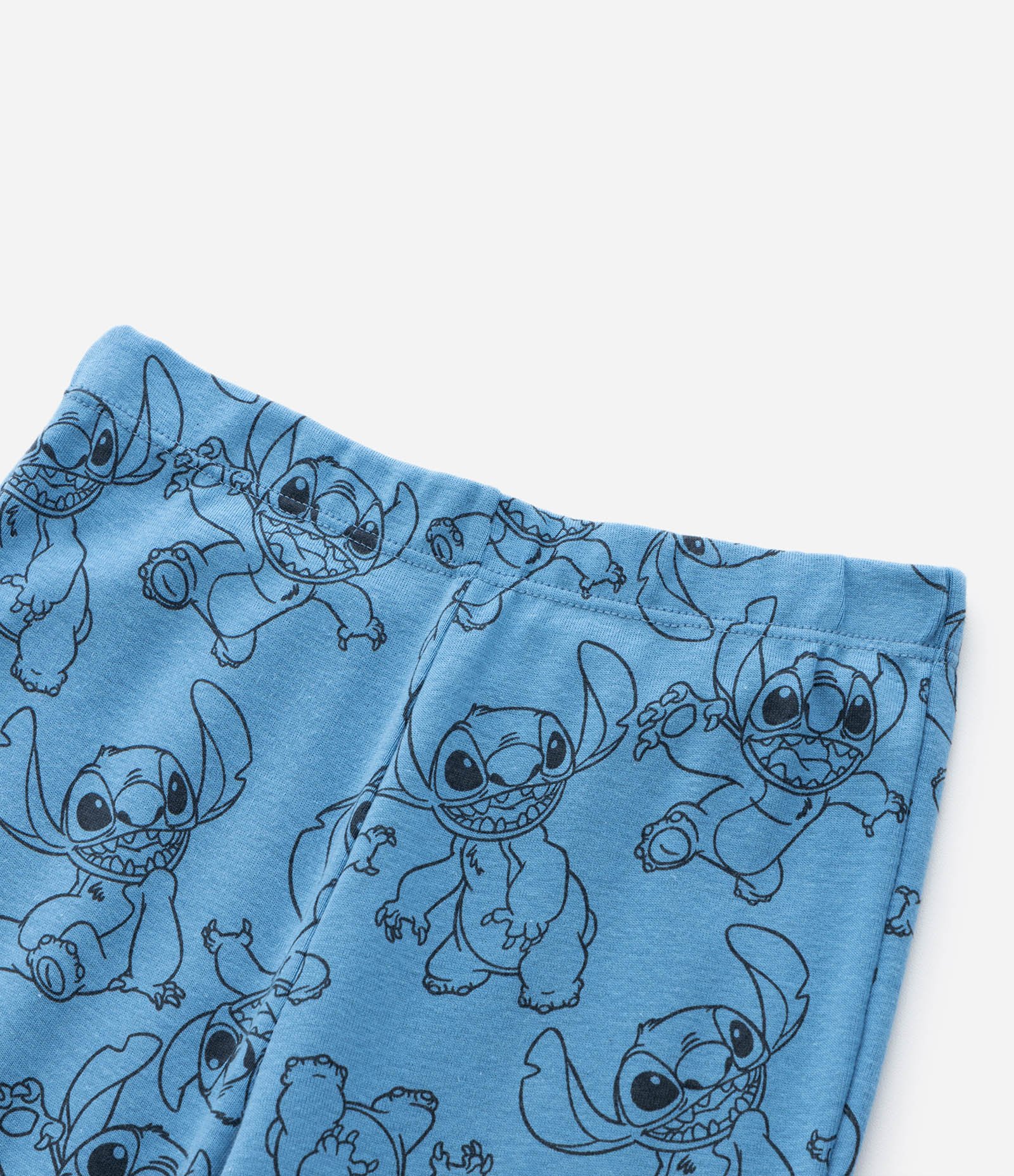 Pijama Infantil em Alogdão com Estampa Stitch - Tam 4 a 10 Anos Cinza/Azul 8