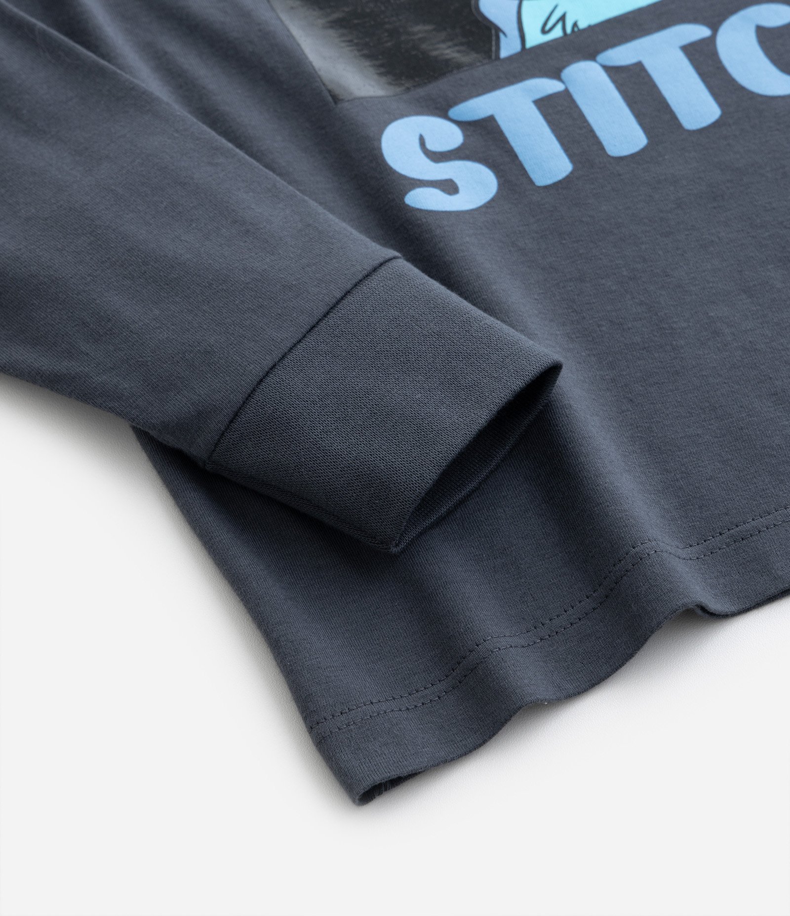 Pijama Infantil em Alogdão com Estampa Stitch - Tam 4 a 10 Anos Cinza/Azul 10