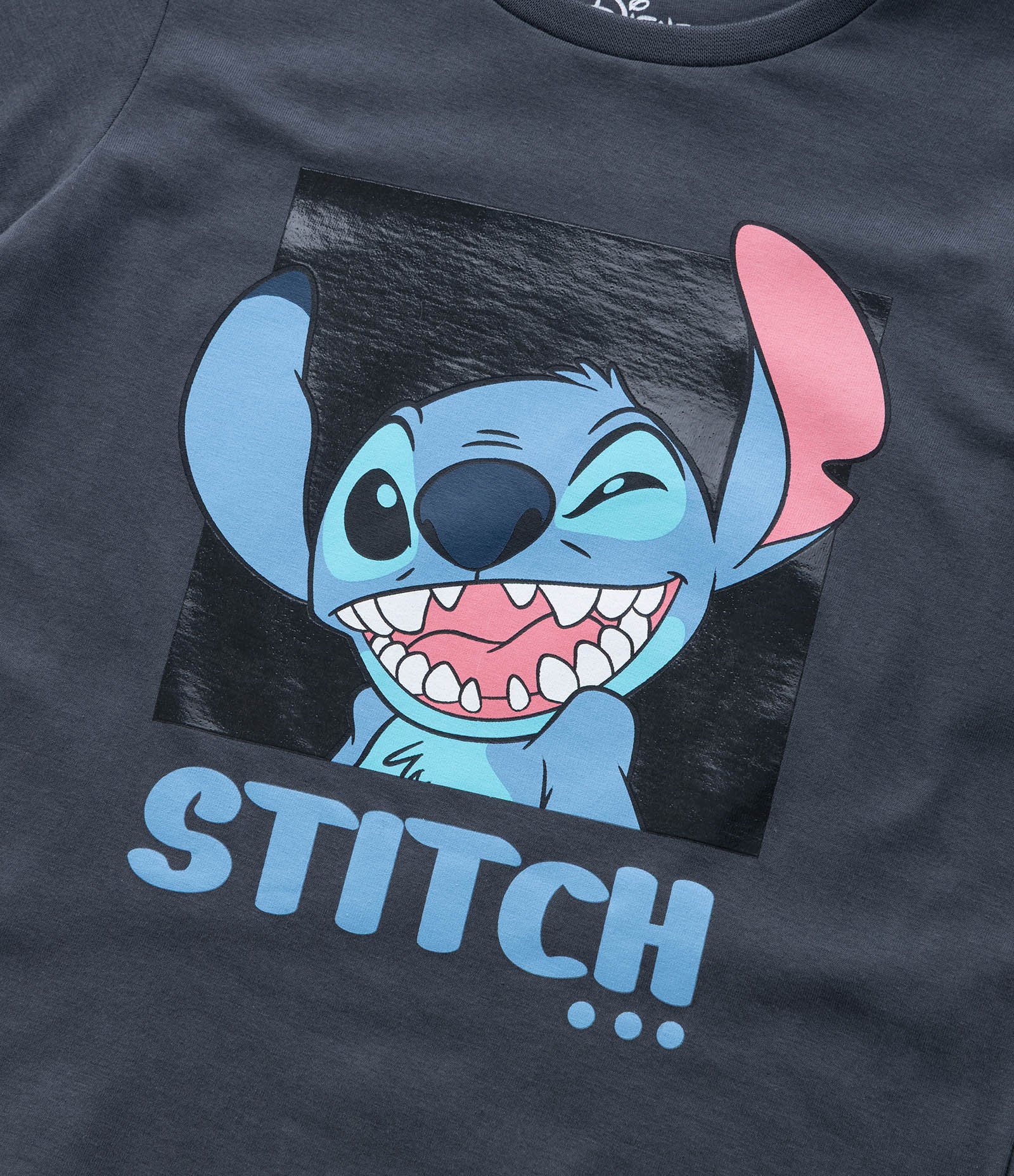 Pijama Infantil em Alogdão com Estampa Stitch - Tam 4 a 10 Anos Cinza/Azul 11