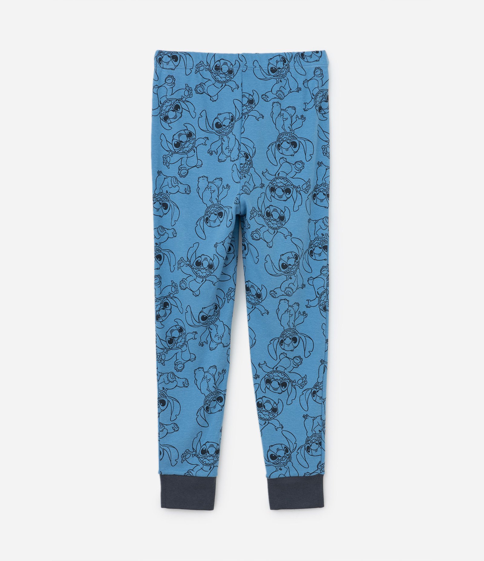 Pijama Infantil em Alogdão com Estampa Stitch - Tam 4 a 10 Anos Cinza/Azul 6