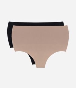Kit 02 Calcinhas Altas Fio Seamless