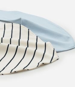 Kit 02 Babadores Infantis com Estampa Listrada - Tam Único