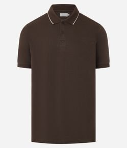 Polo em Algodão com Textura Waffle