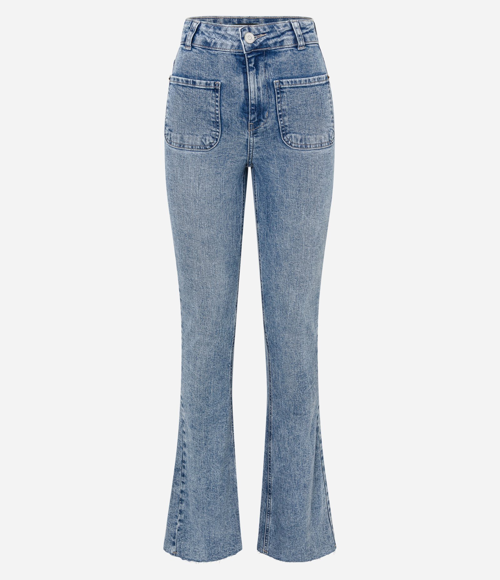Calça Boot Cut em Jeans com Bolsos Frontais Azul 5