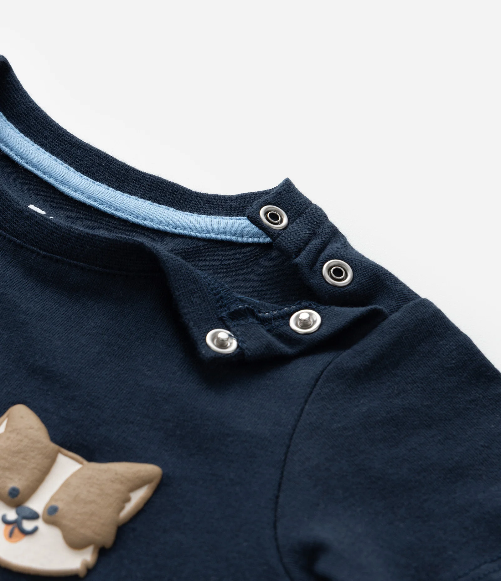 Conjunto Infantil com Estampa Cachorrinhos e Listras - Tam 3 a 18 meses Azul 10