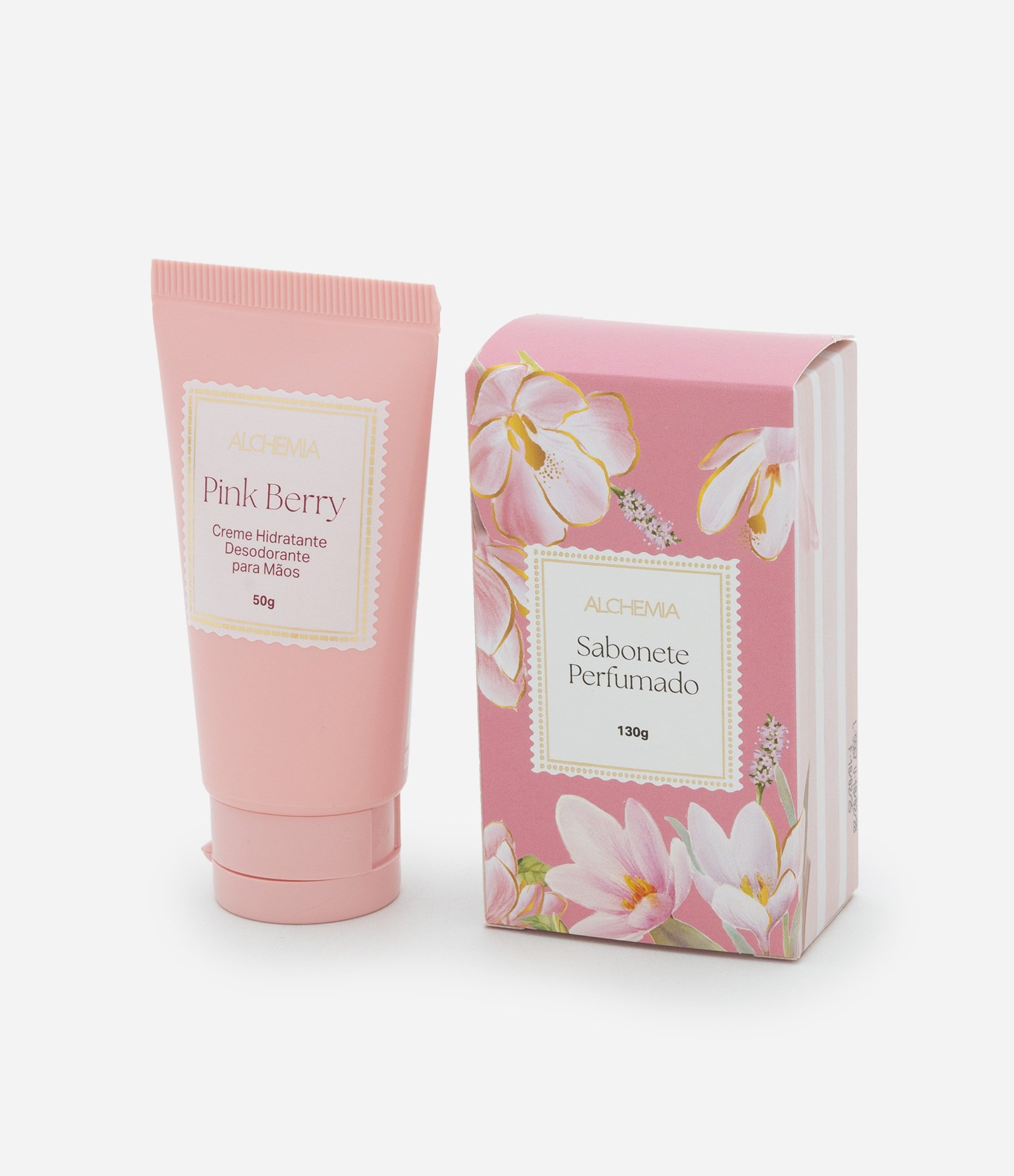 Kit Pink Berry com Creme de Mãos e Sabonete Perfumado Alchemia KIT 1