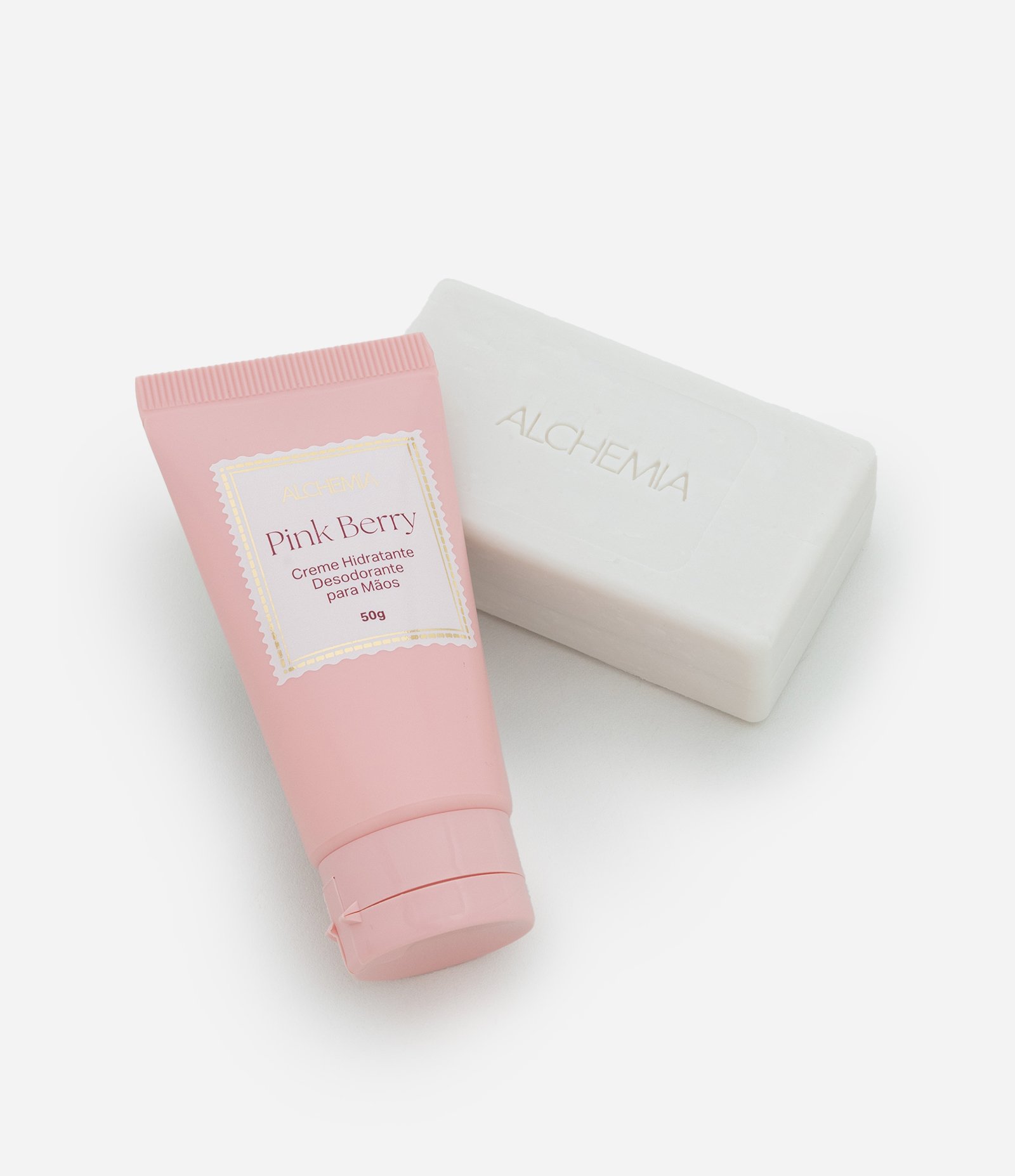 Kit Pink Berry com Creme de Mãos e Sabonete Perfumado Alchemia KIT 2