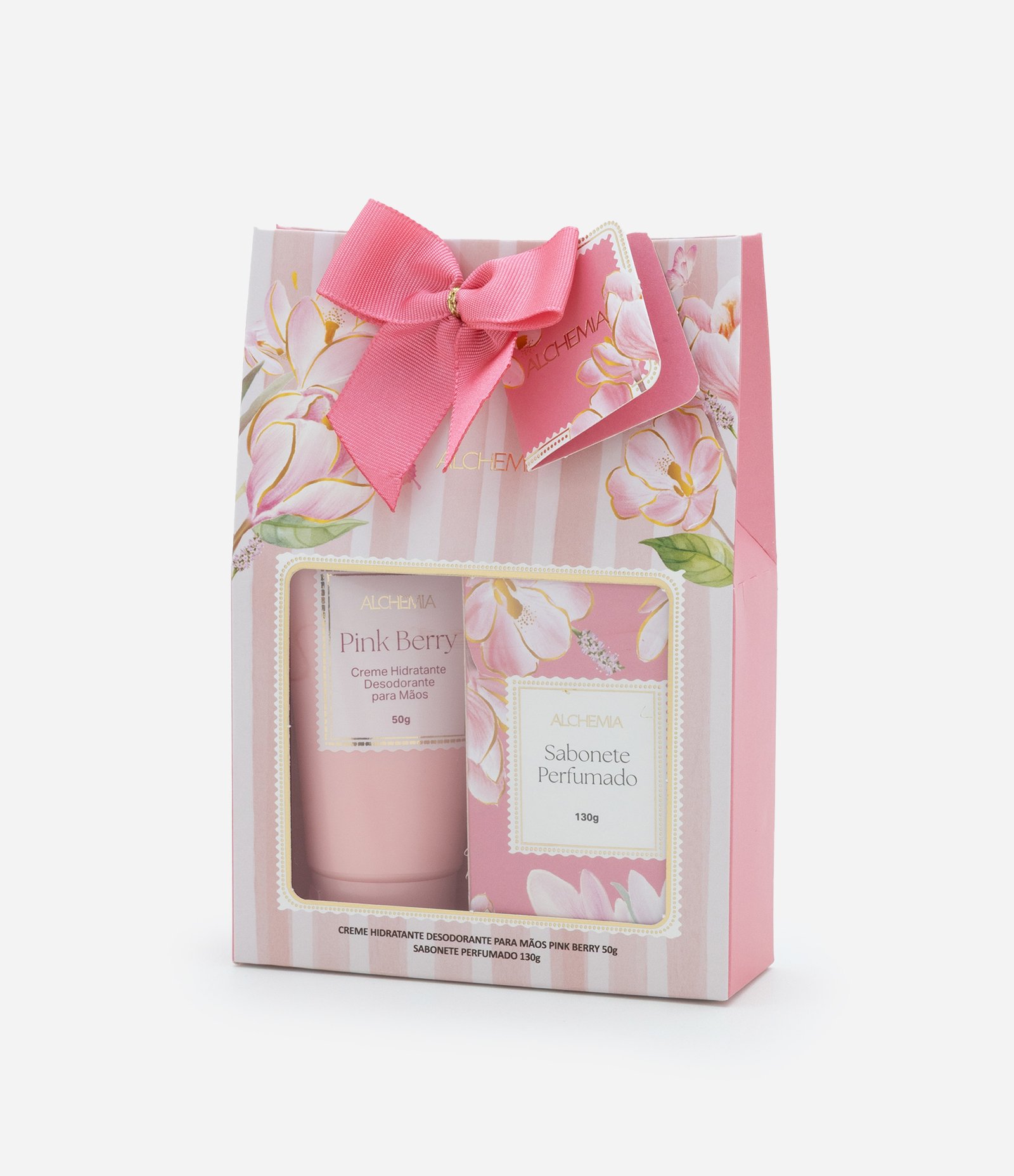 Kit Pink Berry com Creme de Mãos e Sabonete Perfumado Alchemia KIT 3