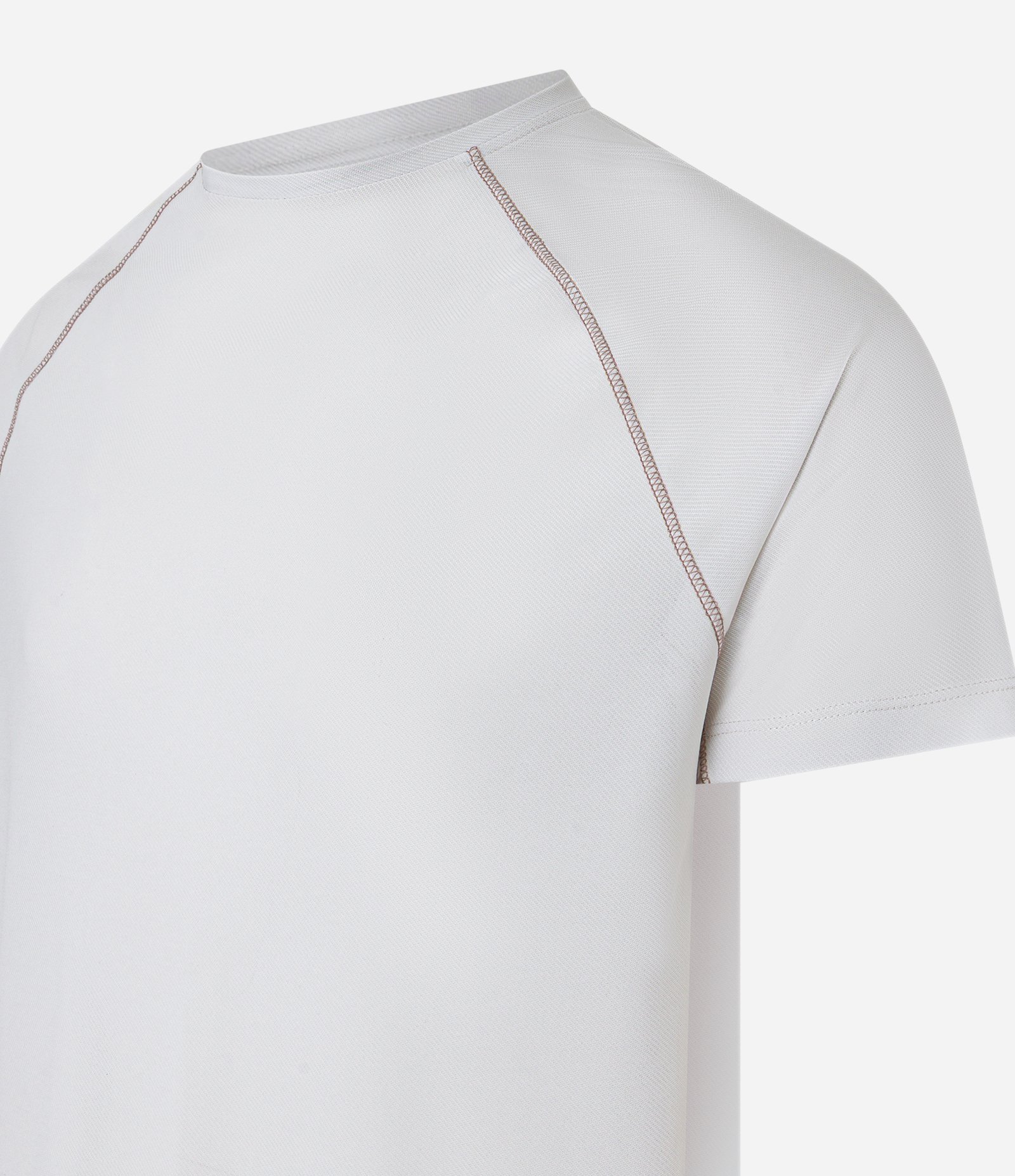 Camiseta em Tecnologia Dry com Costura Contrastante Off White 8