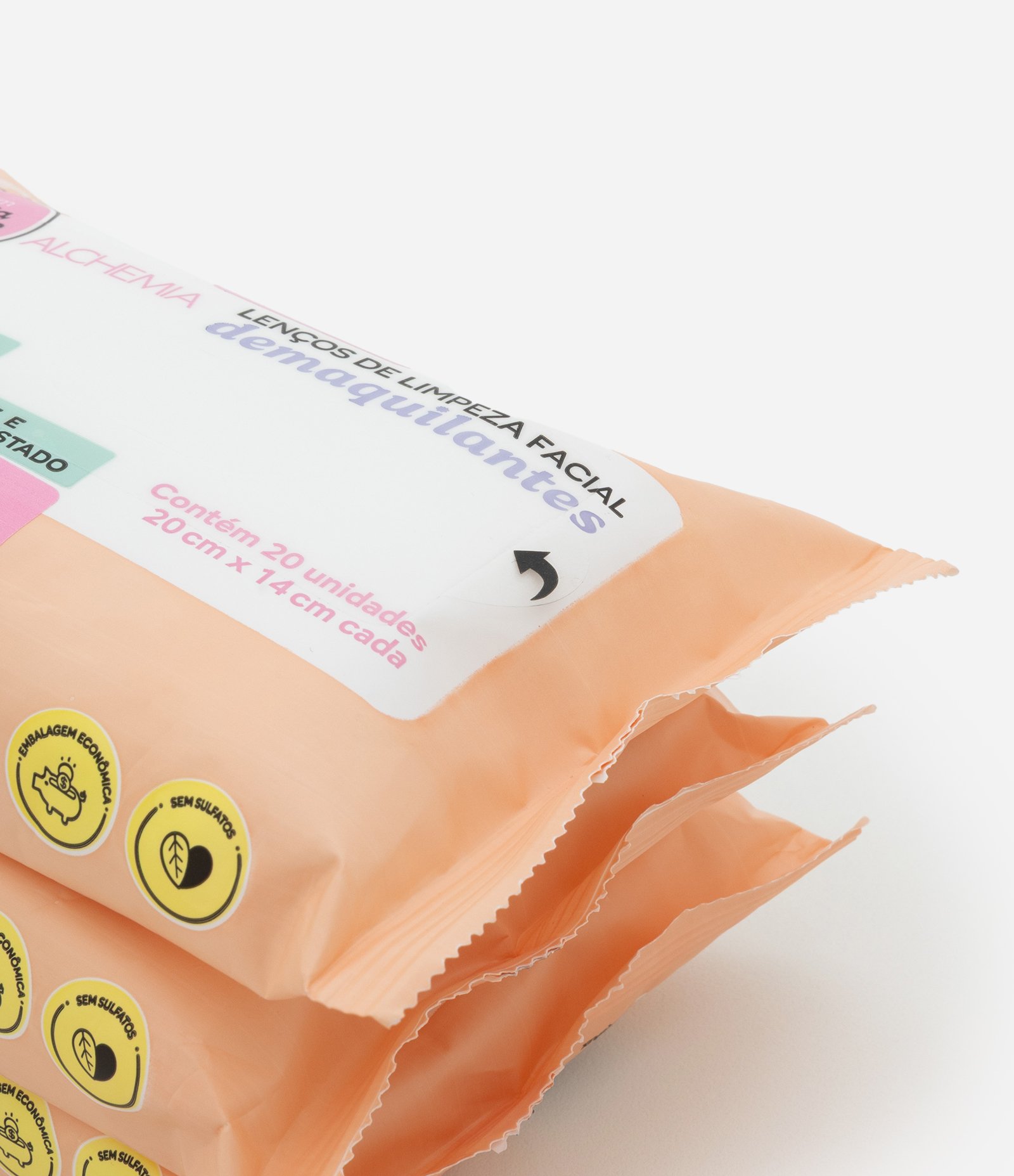 Lenços de Limpeza Facial Demaquilantes Leve 3 Pague 2 Alchemia KIT 2