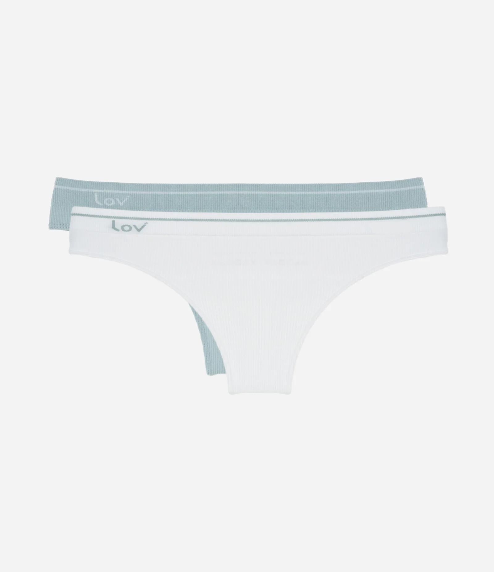 Kit 02 Calcinhas Biquíni Fio Seamless Cinza/Branco 1