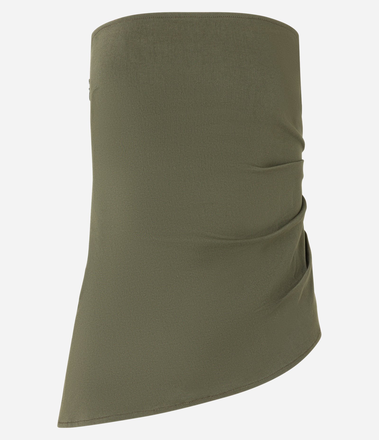 Blusa em Bengaline com Franzido e Barra Assimétrica Verde 4