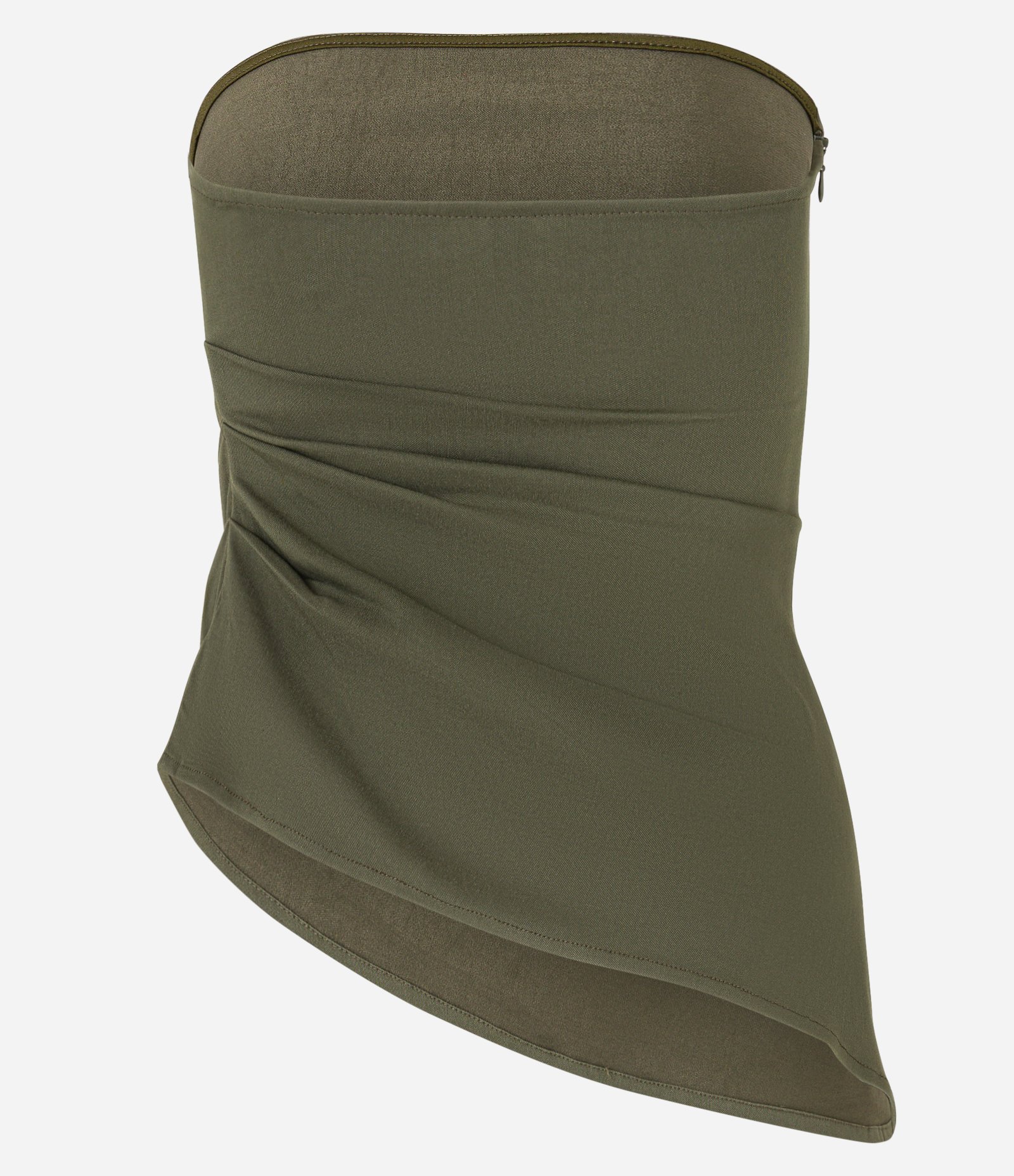 Blusa em Bengaline com Franzido e Barra Assimétrica Verde 5