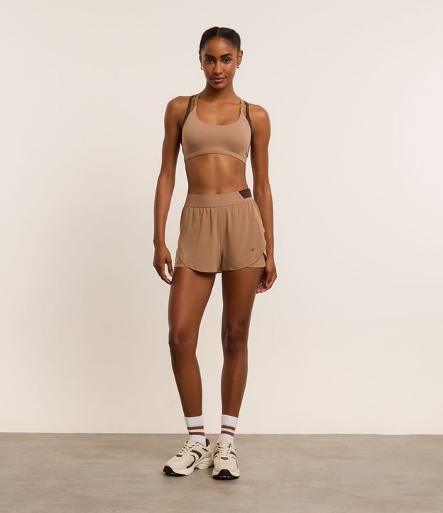 Bermuda Runner com Short Interno e Bolso com Zíper