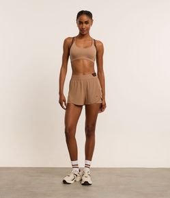 Bermuda Runner com Short Interno e Bolso com Zíper