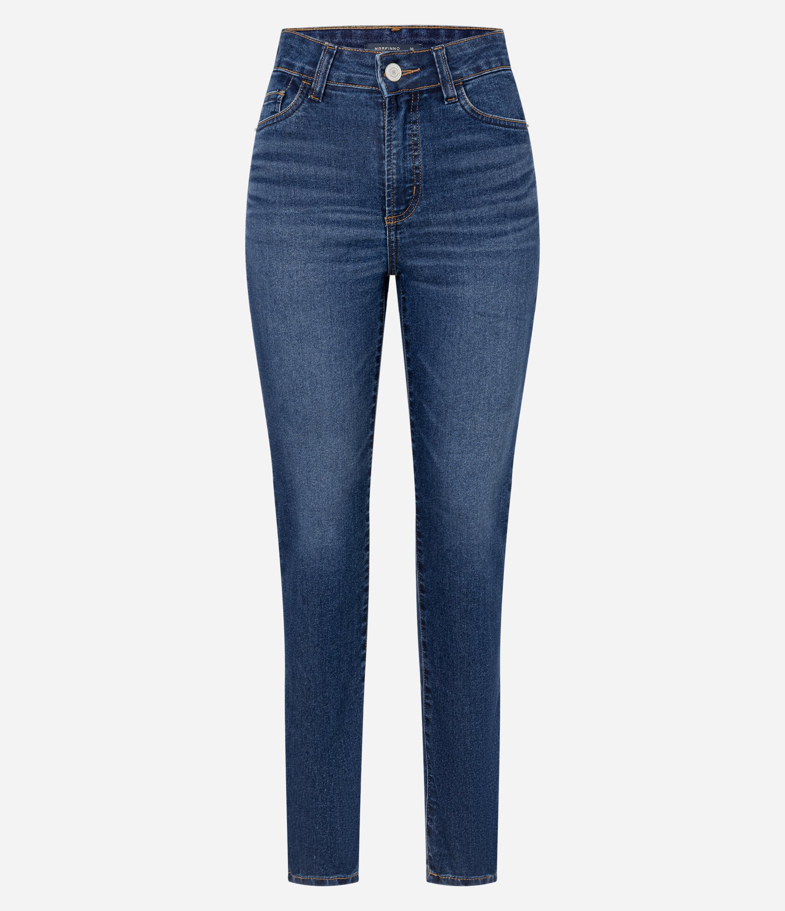Calça Skinny em Jeans com Elastano e Efeito Dirty Azul 1